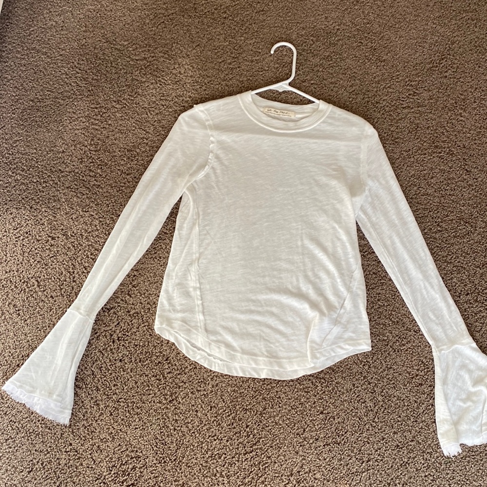 WHITE NWOT WE THE FREE long sleeve top